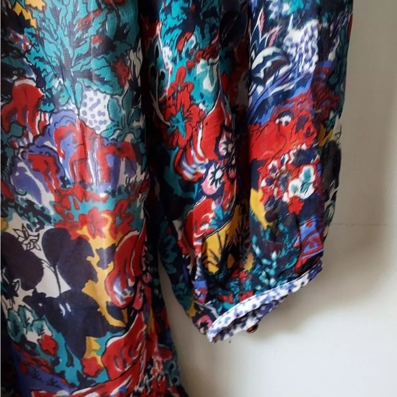 Anthropology Maeve Annabella Boho Floral maxi dress NWT size 14 - Picture 6 of 10